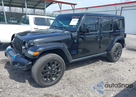 2021 Jeep Wrangler 4Xe Unlimited High Altitude 4X4 z USA, uszkodzony, nr VIN 1C4JJXP63MW767719